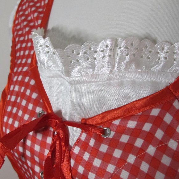 Adult Size Red Riding Hood WITH Hooded Cape and Skirt Lined Apron 2 piece Set - Picture 14 of 16